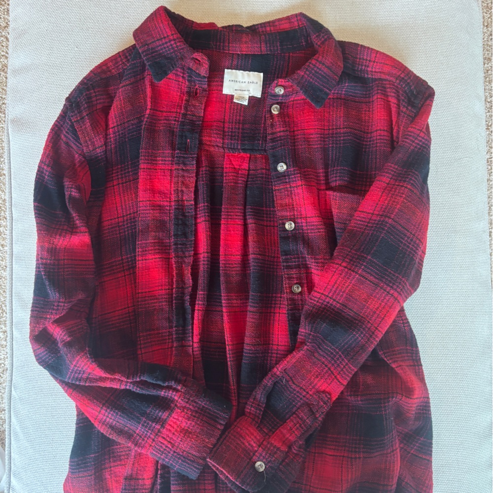 American Eagle Red and Black Flannel